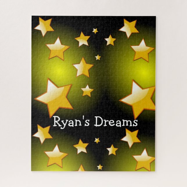 Rätsel Gelbe Sterne schwarz (Vertikal)