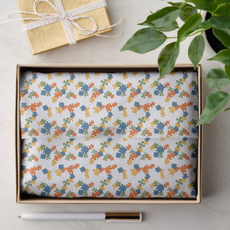 Rätsel - Herbstfarbenumriss weiße Hintergrundfarbe Seidenpapier