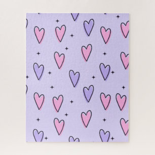 Rätsel Lila Rosa Herzen Frohen Valentinstag
