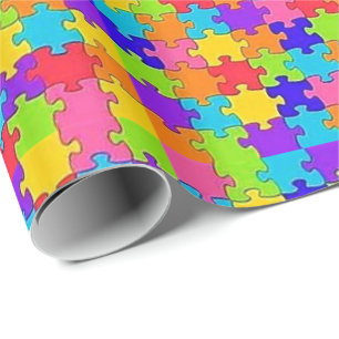 Rätsel mit glänzenden Wrapping Geschenkpapier