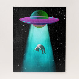 Rätsel: Retro-Alien-UFO-Entführungs-Puzzle