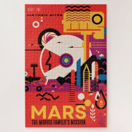 RÄTSEL: Retro individuelles Mars-Weltraum-Reisepos