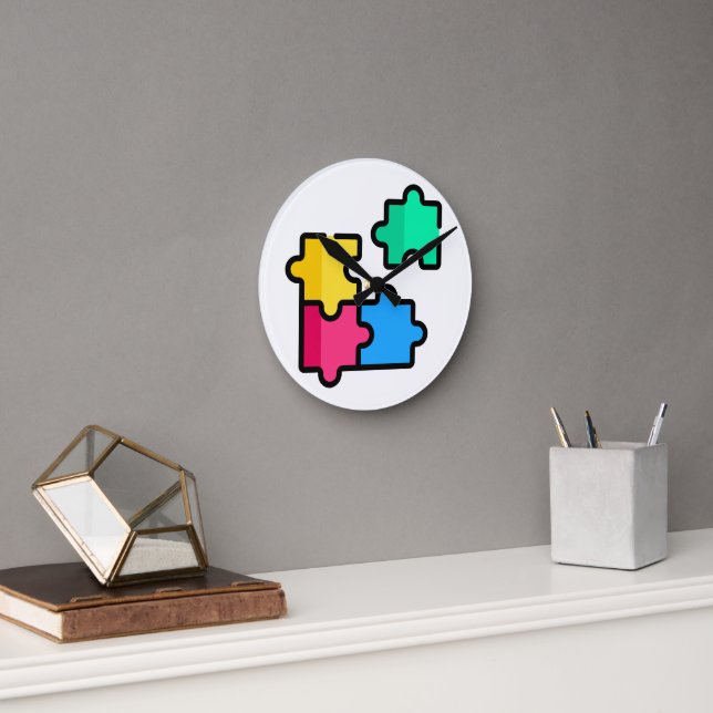 Rätsel Runde Wanduhr (Büro)