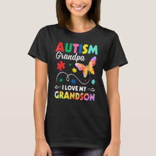 Rätsel Schmetterling Autismus Opa Ich liebe meinen T-Shirt