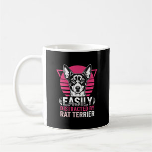 Ratt Terrier leicht abgelenkt Retro-Hund Kaffeetasse