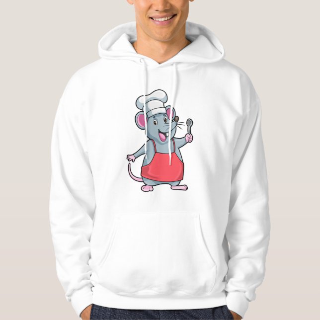 Ratte als Koch mit Cooking Schürze & Spoon Hoodie (Vorderseite)