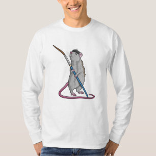 Ratte als Maler mit Pinsel T-Shirt