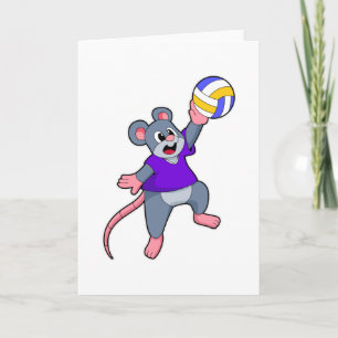 Ratte beim Volleyball-Sport Karte