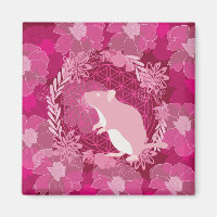 Ratte, Blume des Lebens, Rose, Mandala,Zen,Chakra,
