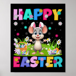 Ratte Frohe Ostereier-Suche Hase Ohr Ratte Ostern Poster