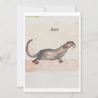 Ratte Grußkarte Feiertagskarte