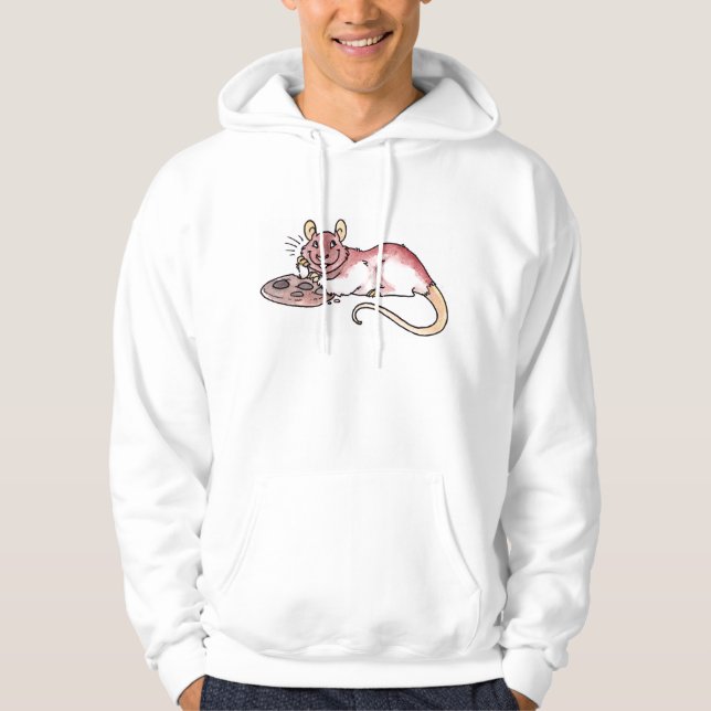 Ratte mit einem PlätzchenHoodie Hoodie (Vorderseite)