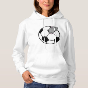 Ratte mit Fußball Hoodie