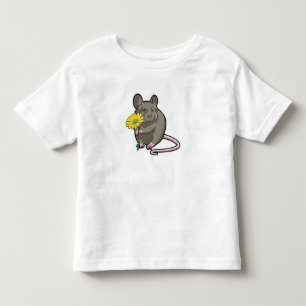 Ratte mit gelber Blume Kleinkind T-shirt
