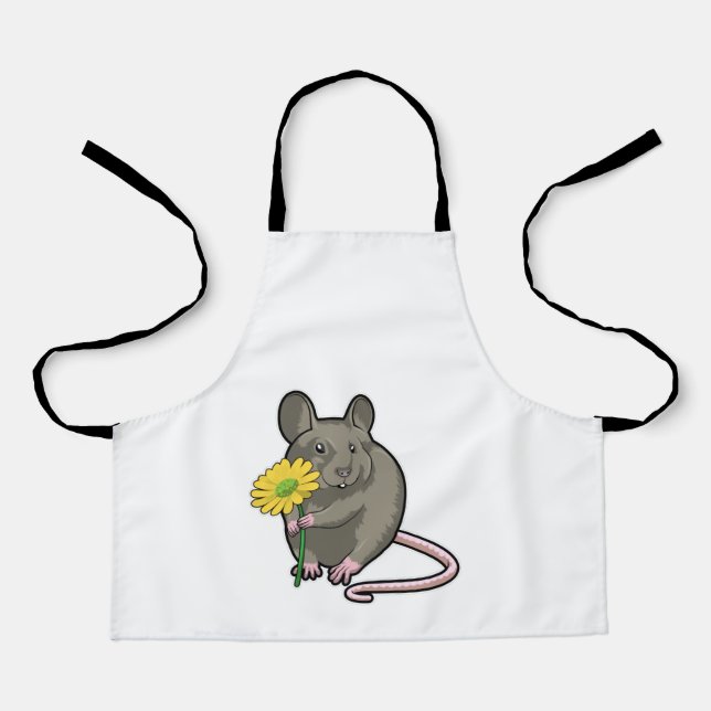 Ratte mit gelber Blume Schürze (Vorderseite)