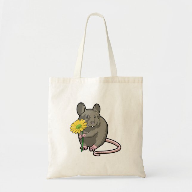 Ratte mit gelber Blume Tragetasche (Vorne)