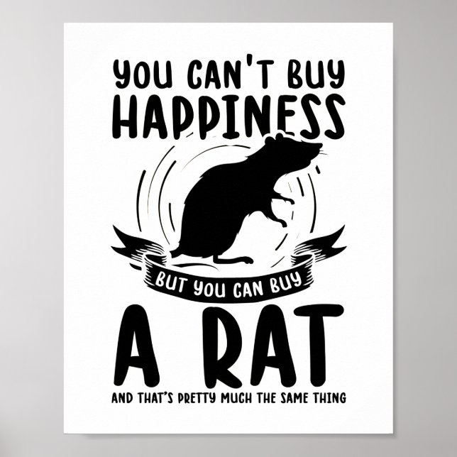 Ratte Pet | Rodent Zuhause Rat Animals Geschenk Poster (Vorne)