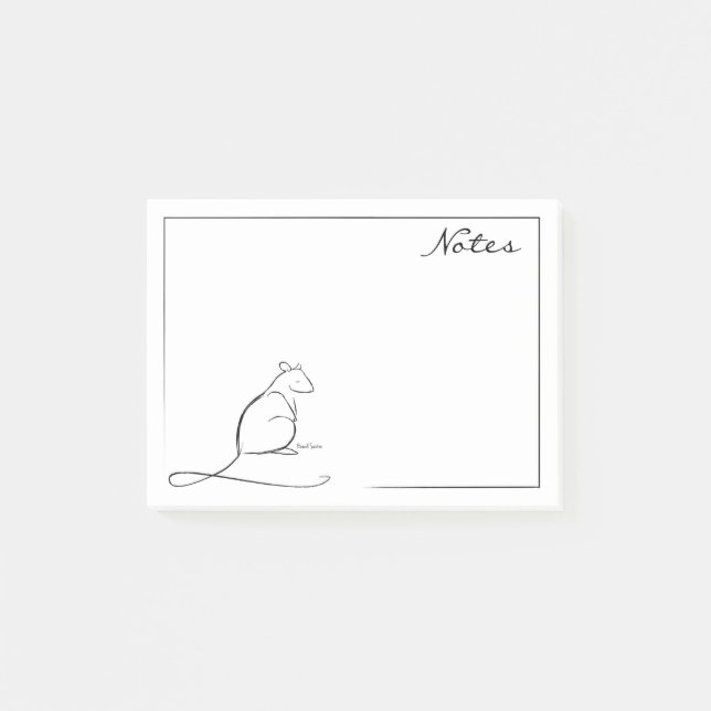 Ratte Posten-esanmerkungen Post-it Klebezettel (Vorderseite)