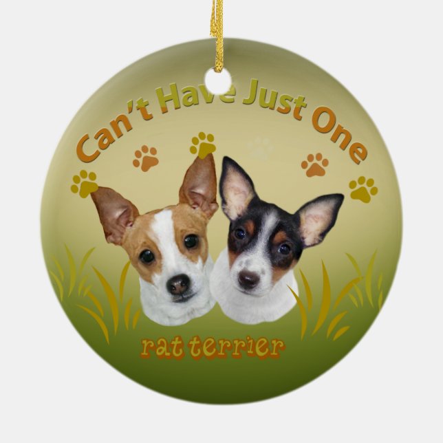 Ratte Terrier kann gerade eine Verzierung nicht Keramik Ornament (Hinten)