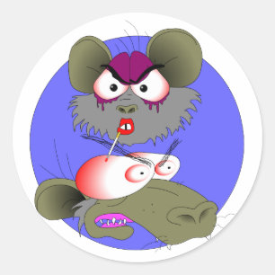 Ratten-Aufkleber Runder Aufkleber