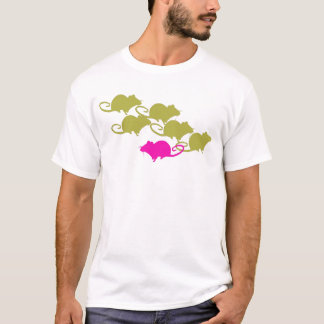 Ratten im Rosa und im Grün T-Shirt