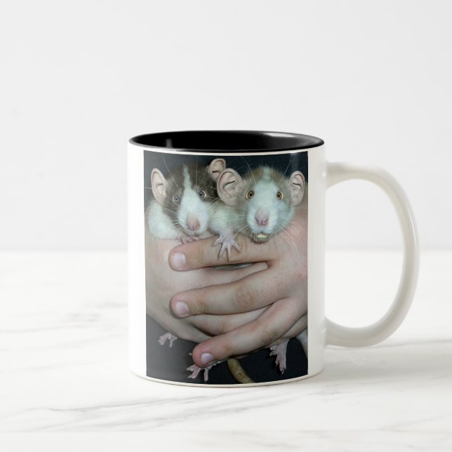 Ratten-Leute Zweifarbige Tasse (Rechts)