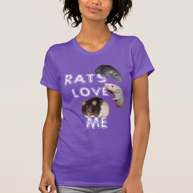 Ratten Liebe ich T Shirt (Vorderseite)