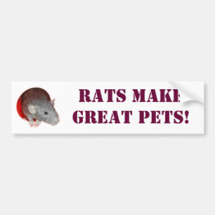 Ratten machen große Haustiere! Autoaufkleber