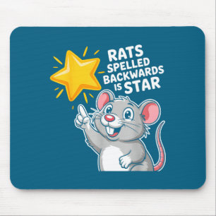 Ratten rückwärts buchstabiert ist Star Lustiger Wo Mousepad
