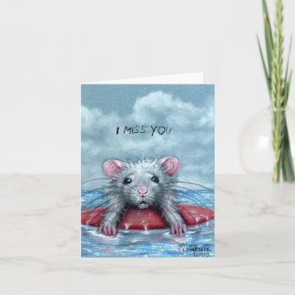 Ratten Sad Surfer, ich vermisse Sie Note Card Karte