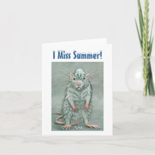 Ratten-Schneeball auf Kopf, i-Fräulein Summer! Karte