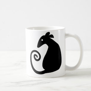 Ratten-Silhouette-Tasse Kaffeetasse