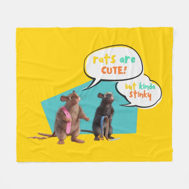 Ratten sind Niedlich, aber Kinda Stinky Fleecedecke (Vorderseite (Horizontal))