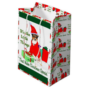 Ratten-Terrier-Weihnachten Mittlere Geschenktüte