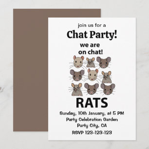 Ratten Tier Wir sind auf Chat Lustige Ratten Einladung