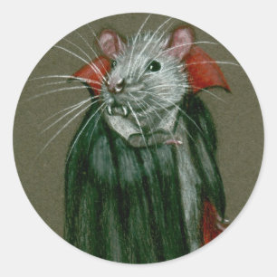 Ratten-Zählungs-Dracula-Aufkleber Runder Aufkleber