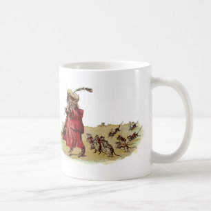 Rattenfänger-Katze führt Ratten an Kaffeetasse
