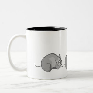 Rattenrente Zweifarbige Tasse