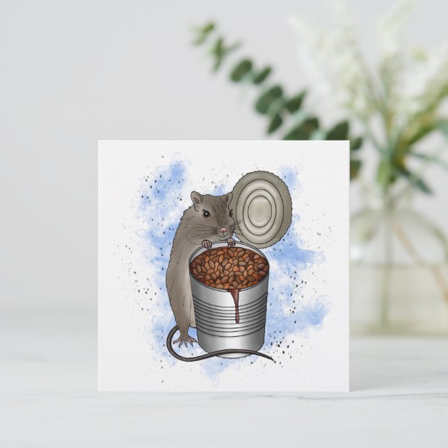 Rattenrost und Bake Boans Art Karte (Stehend Vorderseite)