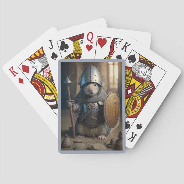 Rattenspielkarten des mittelalterlichen Schilds Spielkarten (Rückseite)