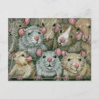 Rattie-Wiedersehen-Ratten-Bündel Postkarte