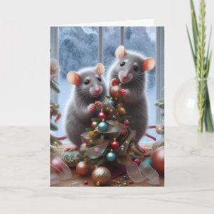 Ratties' Weihnachtskarte Karte