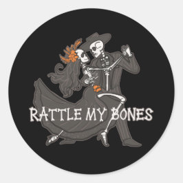 Rattle My Bones Runder Aufkleber