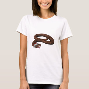 Rattlesnacht mit Weihnachtsmannmütze T-Shirt