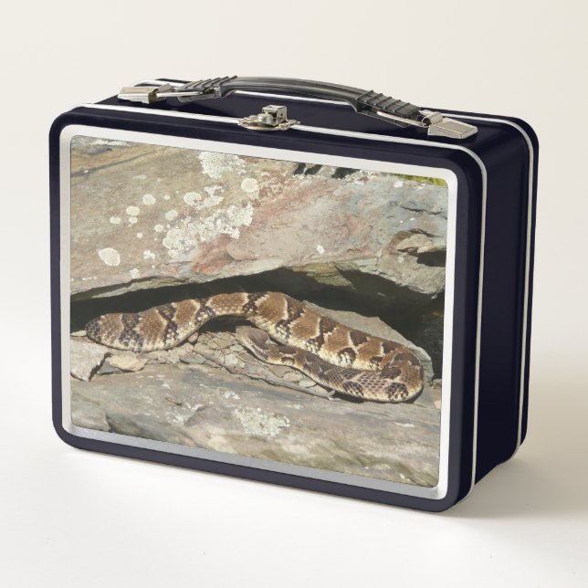 Rattlesnake at Shenandoah National Park Metall Brotdose (Vorderseite)