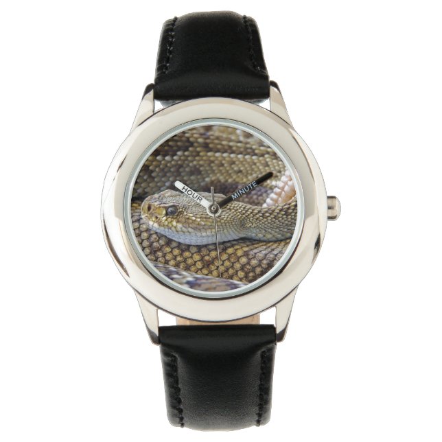 Rattlesnake Foto Armbanduhr (Vorderseite)