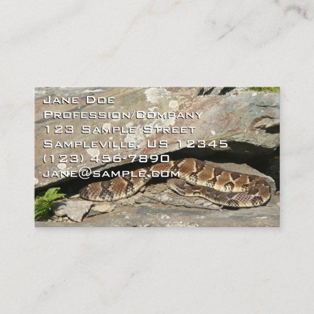 Rattlesnake im Shenandoah-Nationalpark Visitenkarte (Vorderseite)