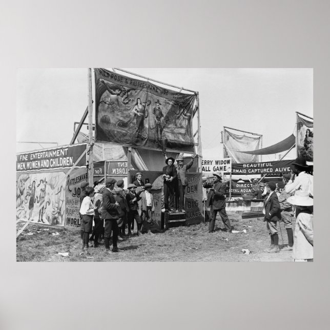 Rattlesnake Joe Sideshow, 20er Poster (Vorne)