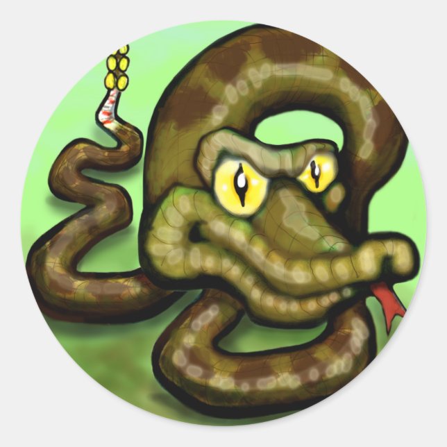 Rattlesnake Runder Aufkleber (Vorderseite)