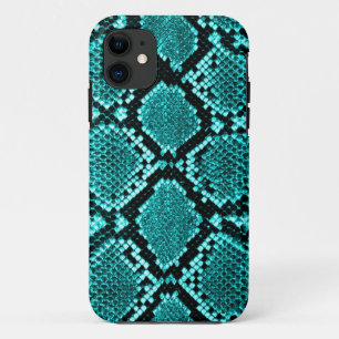 Rattlesnake Snake Skin Leather Imitate blau Case-Mate iPhone Hülle